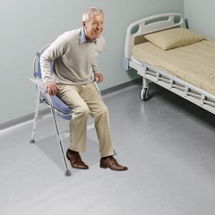 150kg/330.69 lbs Foldable Toilet Chair Stainless Steel Commode Chair for Seniors