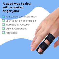 Finger Splint, Universal Trigger Finger Brace for Broken/Arthritis Pain 2 Pack