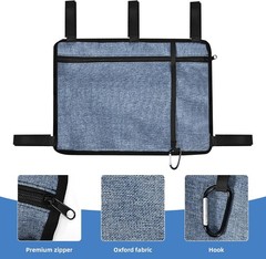 Dark Blue Walker Storage Bag with Cup Holder – Foldable Water Resistant Large Ca