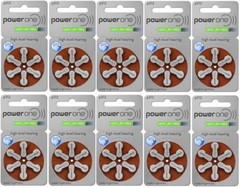 Powerone Hearing Aid 312 Genuine Batteries German Made,Multiple (30-300) EX-2028