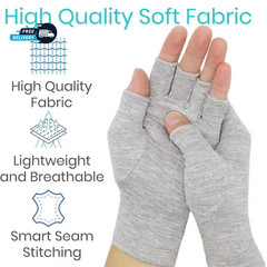 1 Pair Bamboo Gloves Compression Arthritis Glove Wrist Support Joint Pain Relief