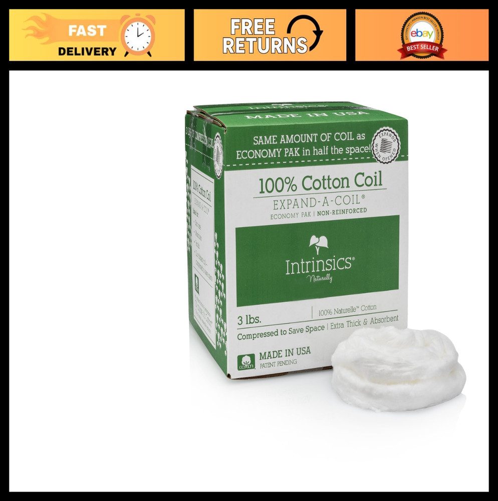 High Absorbency Spun Cotton Roll – 650 ft Expandable Coil, Non-Reinforced, Profe