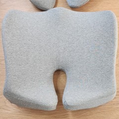 CUSHION LAB Pressure Relief Seat Cushion / Back Relief Lumbar Pillow Gray