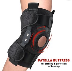 Hinged Knee Brace Side Stabilizers Adjustable Miniscus Tear ACL MCL Pain Relief