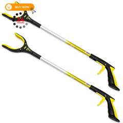 RMS 2-Pack 32 Inch Extra Long Grabber Reacher 34 (Pack of 2), Yellow