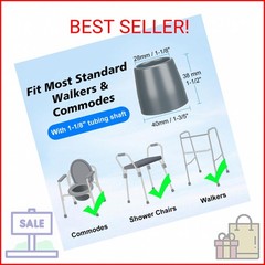 supregear Rubber Walker Tips – Walker Feet Replacement – Walker Leg Caps – Heavy