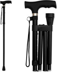 Folding Cane – Foldable Walking Cane with Adjustable Height – Collapsible and Li
