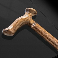 Handcrafted natural solid wood walking cane; supports up to 500 lbs.