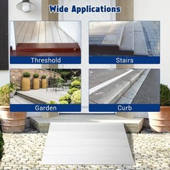 GRAVEE Adjustable Aluminum Threshold Ramp 1/2/3/4/5″ Rise Door Ramp