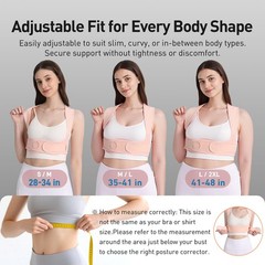 WNIEYO Back Brace Posture Corrector for Women Shoulder Straightener M/L, Pink