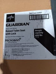 Guardian 5″ Raised Toilet Seat with Lock 400lb Capacity White Model G4-111MX1