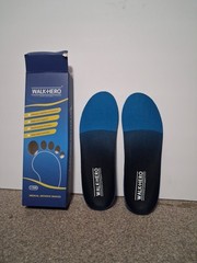 WALK-HERO Orthotic Insoles Blue Black Flat Feet Men’s 5-5.5 Women’s 7-7.5