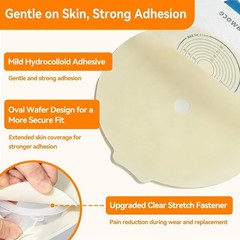 10PCS Two-Piece Ultra-Soft Ostomy Bags + 5PCS Barriers 15mm-57mm Cut-to-Fit