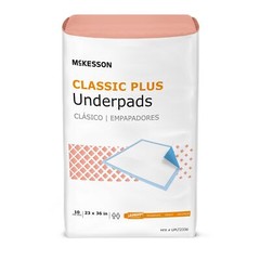 150 McKesson Adult Bed Chair Urinary Incontinence Disposable Underpads 23×36″