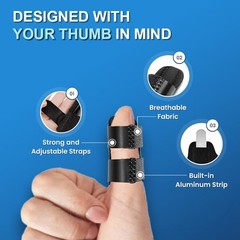 Thumb Splint (2 Pack) Trigger Thumb Splint Thumb Brace for Pain Relief Knuckle