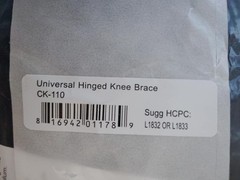 Comfortland Universal Hinged Knee Brace Standard Adult Size CK-110 Brand NEW