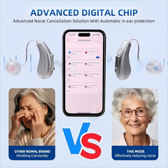 OTC Hearing Aids With Bluetooth, Rechargeable Hearing Aids For Seniors With APP