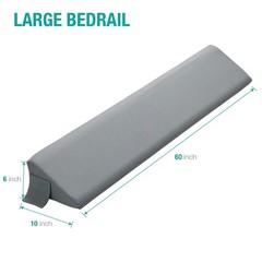 Vekkia Queen Bed Wedge Pillow for Queen(10 in x 6 x 60 in–Big), Gray