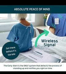 Lunderg Early Alert Bed Alarm for Elderly Adults – Wireless Sensor Pad & Pager –