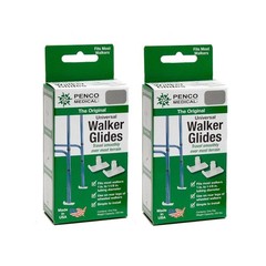Universal Walker Glides – Silver Gray, 2 Pairs, Non-Slip Feet for Stability