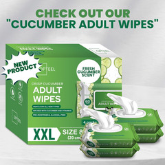 Adult Wipes for Elderly – 8″X13″ Extra Large & Soft Wet Wipes for Adults Bathing
