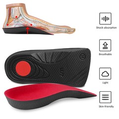 3/4 Orthotic Shoe Insoles Inserts Flat Feet High Arch Support Plantar Fasciitis