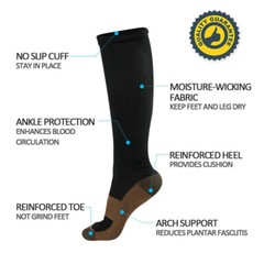 MEDIAS DE COMPRESION PANTORRILLA STRONG 20-30MMHG MANGAS PARA DOLOR VARICES US