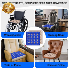 2 Pack Inflatable Seat Cushion Pressure Relief Waffle Cushion for Long Sitting