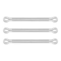 24 In. Grab Bar Combo in Polished Stainless Steel (3-Pack)