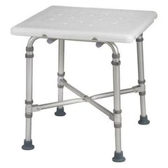 Healthsmart Smooth Tub and Shower Seat, 21″ L, Aluminum, Plastic, Textured