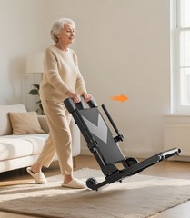 VOCIC Electric Patient Transfer Chair Floor Lift Elderly Fall Assist 350lb AX25