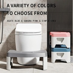 Toilet Stool Squatting Aid Footstool Anti Slip Bathroom Stool for Adults / Kids