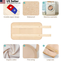 4 Pcs Castor Oil Pack Wrap Organic Cotton for Liver 1 Count (Pack of 4)