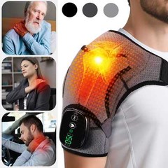 Electric Heated Shoulder Massager with Vibration Massage Brace Joint Pain Relief