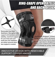 NEENCA HX035/042 Open Patella Knee Brace XL Black Adjustable Breathable