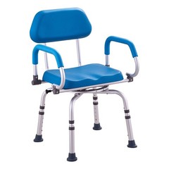 300lb Ergonomic Swivel Bath Chair 360° w/ Soft Padded Seat