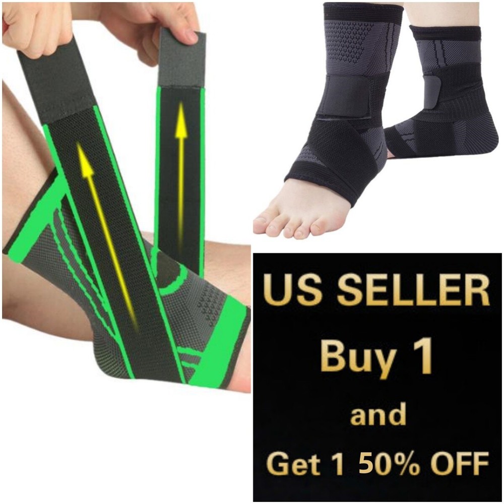 Ankle Brace Support Compression Sleeve Foot Tendon Plantar Fasciitis Pain Relief