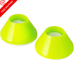 HealthSmart Walker Ski Glides, Caps or Pack of 2, White/Green