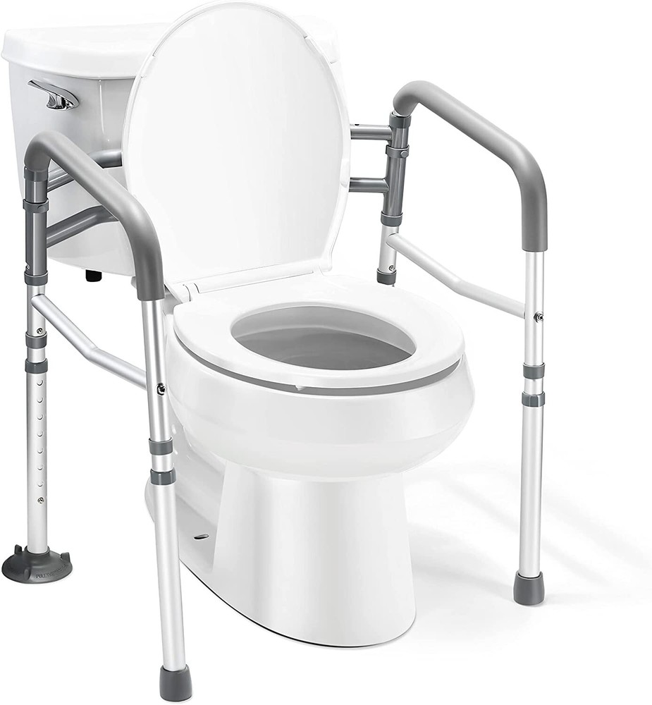 Toilet Safety Rail – Adjustable Detachable Toilet Safety Frame with Handles