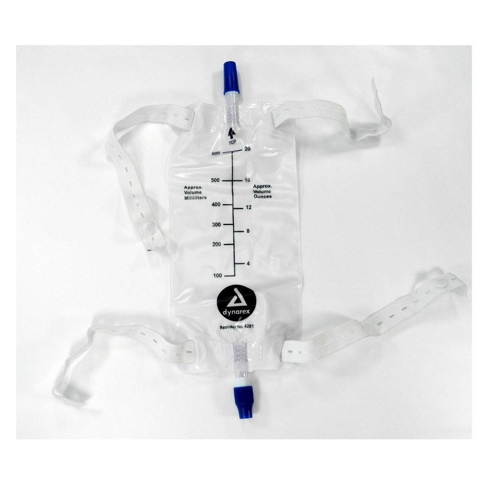 Urinary Leg Bags – Sterile Medium, 600ml w/valve, Straps #4281 &