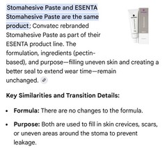 Convatec Esenta Stomahesive Paste 3 PACK / 2oz Each. Free Shipping! New Design