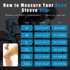 Knee Brace-Compression, Non-Slip, Breathable, Sports Support, Hook & Loop Straps