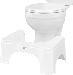 Toilet Stool 7 Inch Height 350 Lb Capacity White Portable Bathroom Step