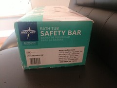 Medline Industries BATH TUB SAFETY BAR,Two Hand Positions,little damaged box