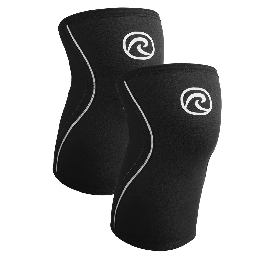 Rehband 5mm Neoprene Knee Sleeve, Compression Support, Black, M, 1 Pair