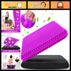 Large Gel Seat Cushion for Long Sitting, Soft & Breathable, Wheelchair & Office