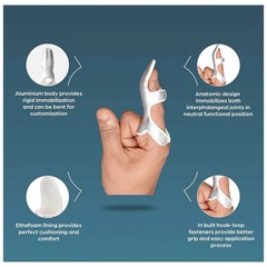 Tynor Frog Splint, with Comfortable Protective Support for Finger Injuries