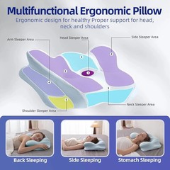 Almohada cervical – Almohadas de espuma viscoelástica para aliviar el dolor