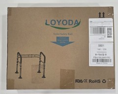 Loyoda Toilet Safety Rails Adjustable Foldable Support Frame for Seniors Disable