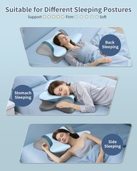 Cervical Neck Pillow for Pain Relief – Ergonomic Side Sleeper Pillow for Neck…